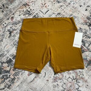 NWT Lululemon Align HR Short 8" Gold Women's Plus 18 Nulu Fabric